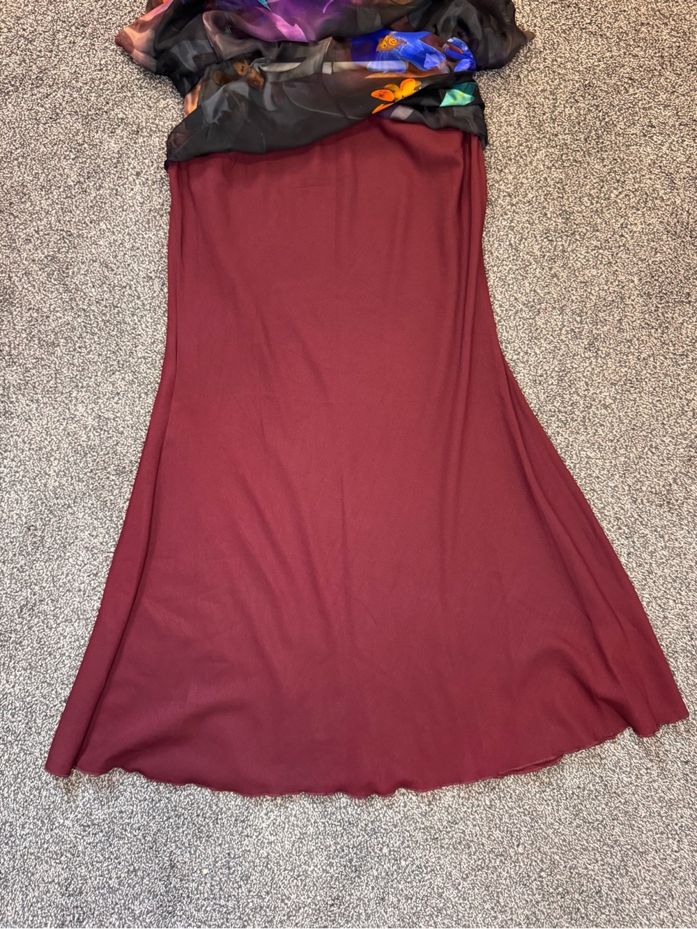 Ampour Floral Watercolor Sleeveless Layered Dress Vibrant Multicolor Size Medium - Picture 15 of 15